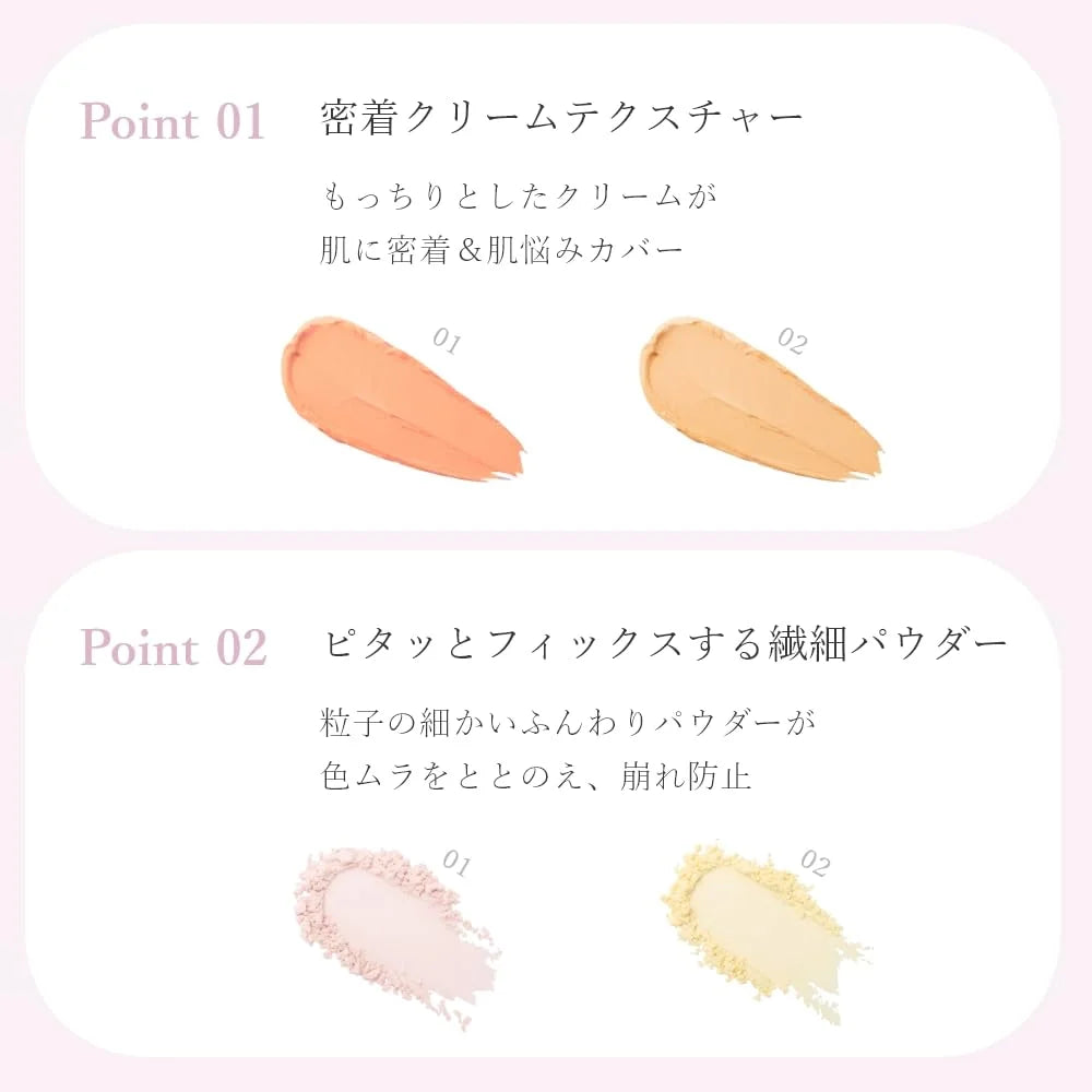 Wonjungyo Cover Master Brightening Concealer 01 Bisque Pink Palette Cream Powder