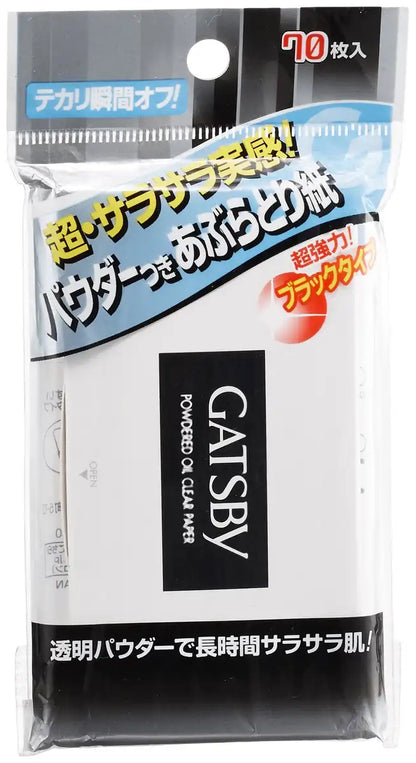 Gatsby Oil Blotting Paper - 70 Sheets for Shine-Free Skin