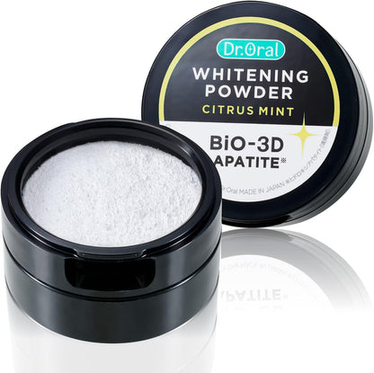 Dr. Oral Whitening Powder Citrus Contiene 40% de Apatita de Cáscara de Huevo 25g - Polvo Blanqueador de Dientes Japonés