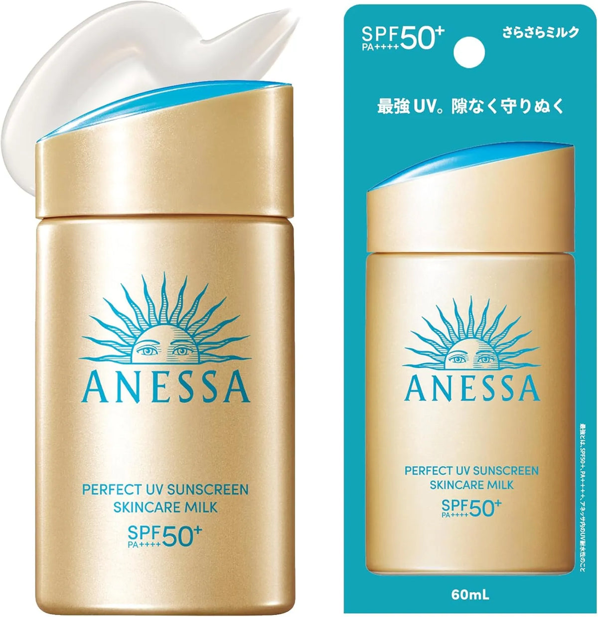 Anessa Perfect UV Skin Care Milk SPF50 + PA ++++ For Face & Body 60ml