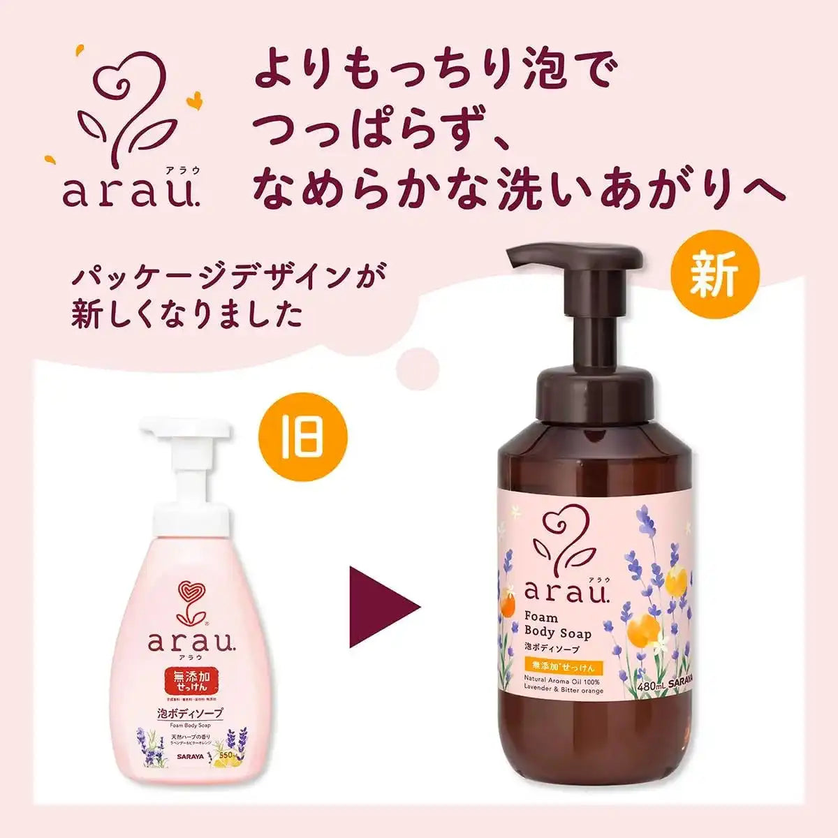 Saraya Alau Foaming Body Soap 16.2 fl oz Fresh Cleansing