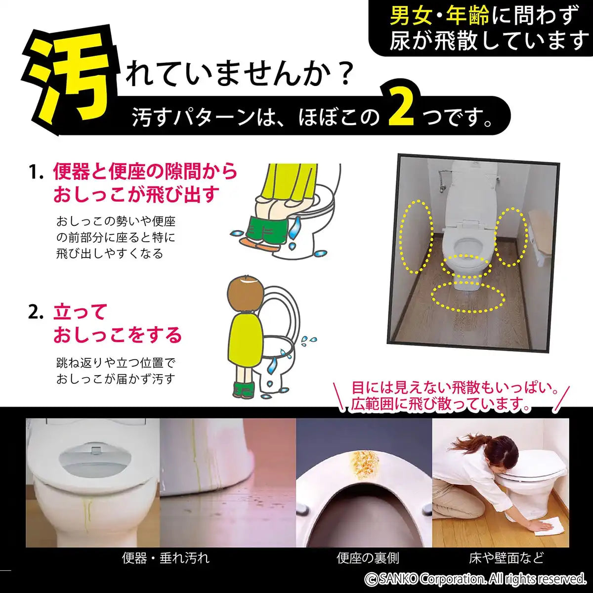 Sanko Toilet Stain Prevention Pads 100Pcs Japan Made Clean Odor Prevent 6X17Cm Aa-28