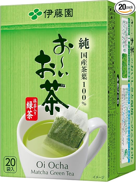 Ito En Oi Ocha Eco Tea Thé Vert 22 Sachets - Thé Vert du Japon - Sachet de Thé Vert Écologique