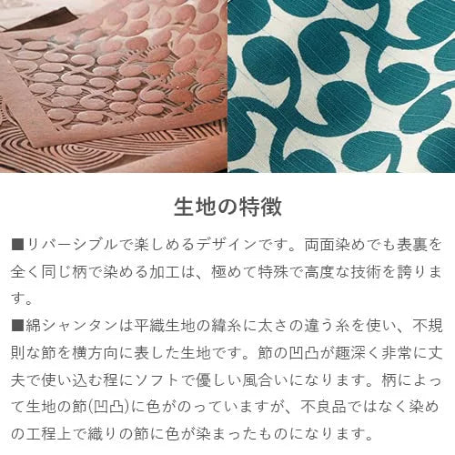 Musubi Furoshiki Chief Isa Pattern Double Sided Weeping Cherry Blossom Pink Mint 48Cm Cotton Japan