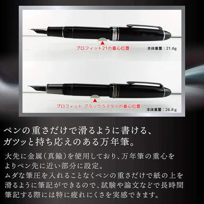 Sailor Profit Black Luster Fountain Pen Extra Fine Point 11-3048-120 Model