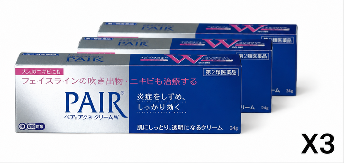 PAIR Acne Treatment Cream 24g | Self-Medication System Set of 3