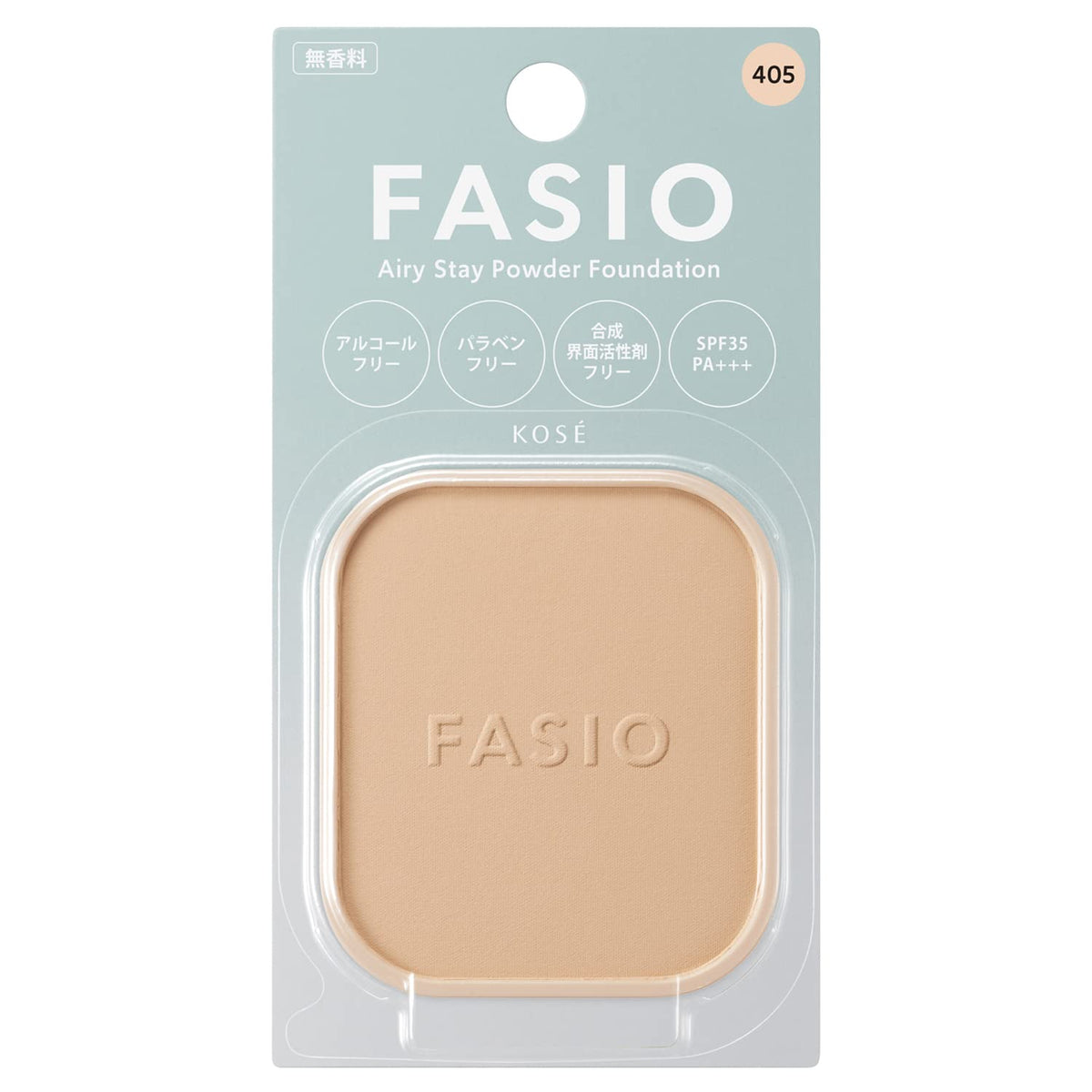 Fasio Airy Stay Powder Foundation 405 Light Ocher 10G Long-lasting Coverage