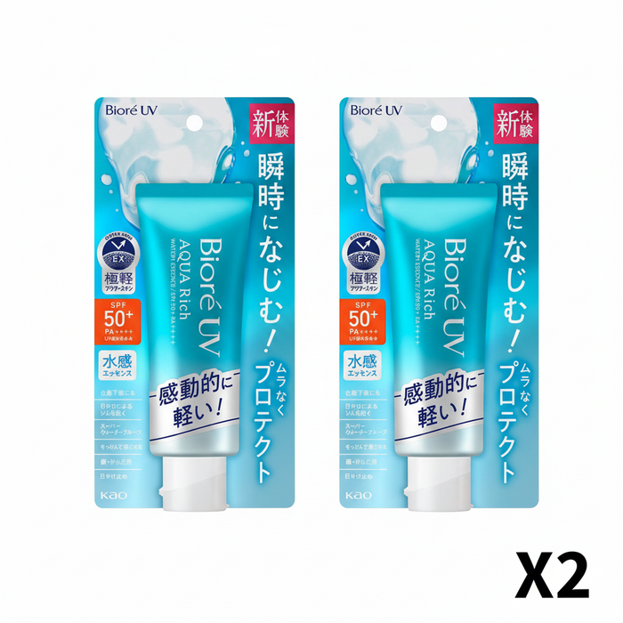 Biore Aqua Rich UV Watery Essence SPF50 PA++++ 70g Duo Pack