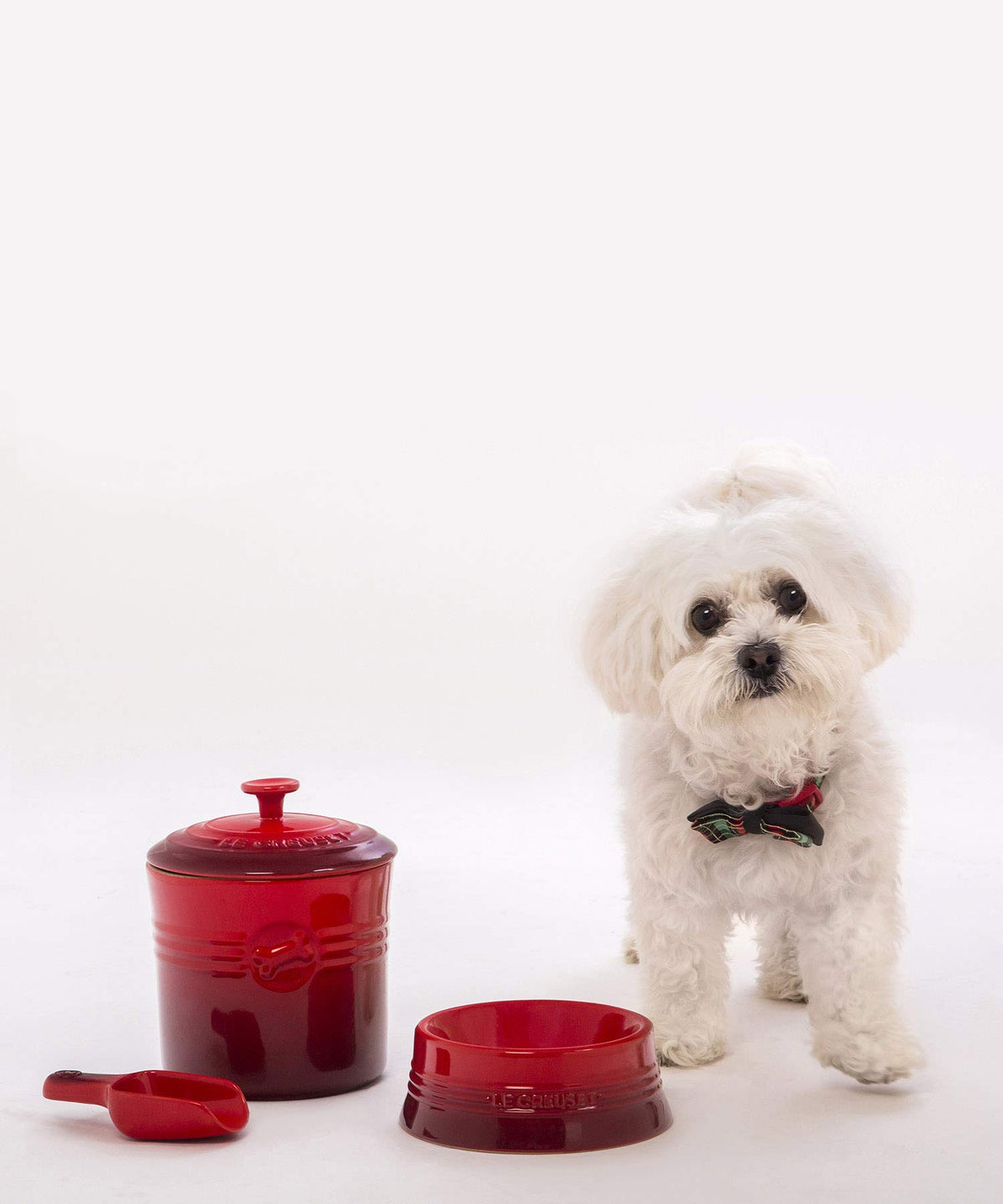 Le Creuset Natural Pink Pet Food Container with Scoop Official Japanese Product
