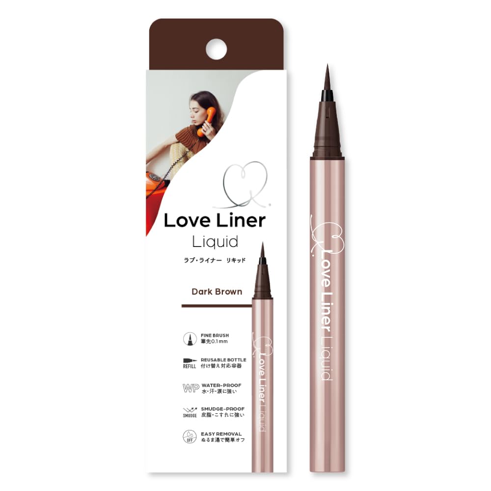 Loveliner Delineador Líquido R5 Marrón Oscuro Maquillaje de Precisión de Larga Duración