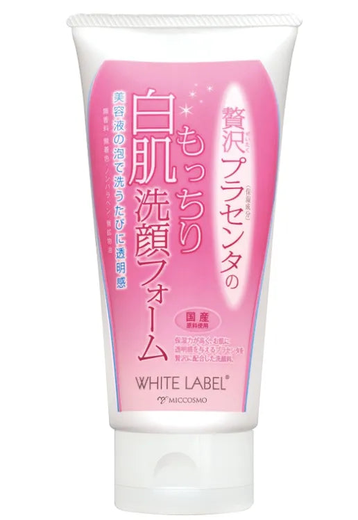 Miccosmo White Label Luxurious Placenta Moist White Skin Cleansing Foam 110g - Whitening Facial Wash