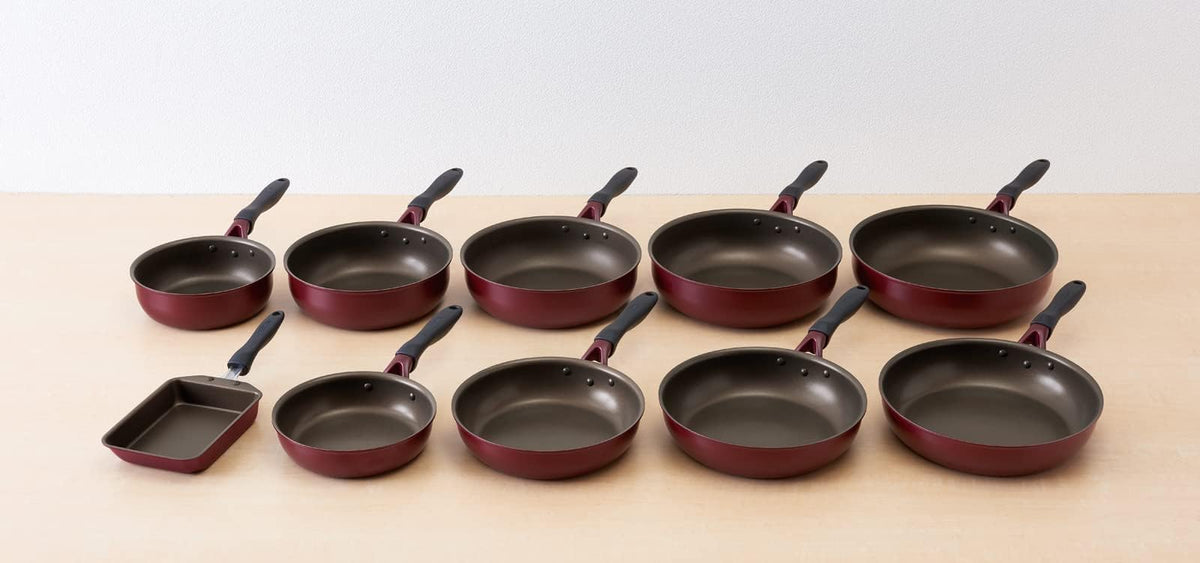 Thermos Durable Series 13cm Red Egg Frying Pan IH Compatible KFH-013E R