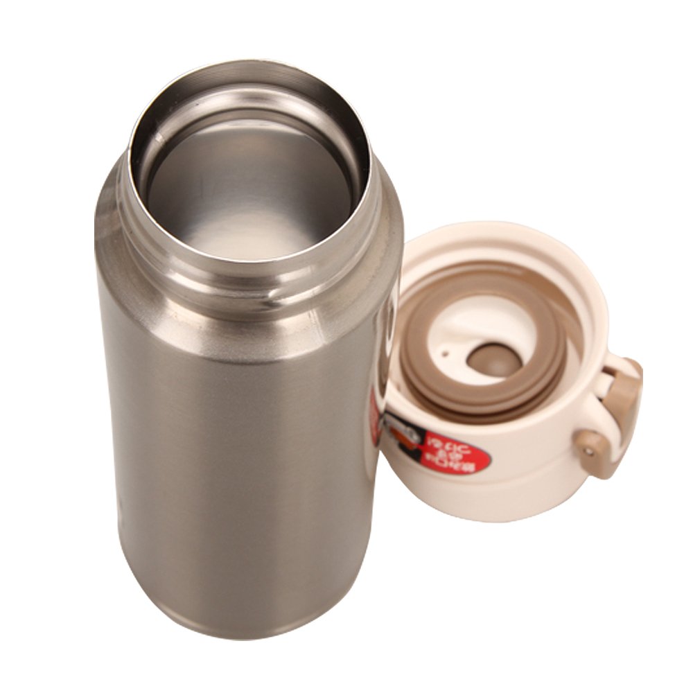 Thermos 0.3L Silver Vacuum Insulated Mobile Mug - One Touch Open Type
