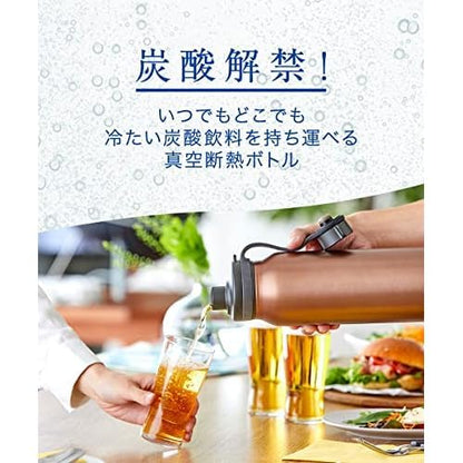Tiger 500ml Carbonated Stainless Steel Water Bottle Portable Lake Blue
