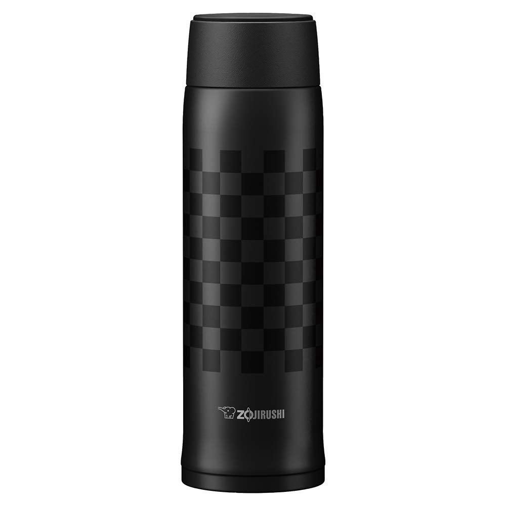 Zojirushi 480ml Ichimatsu Black Mug Bottle Model Sm-Nae48Sa-Bz