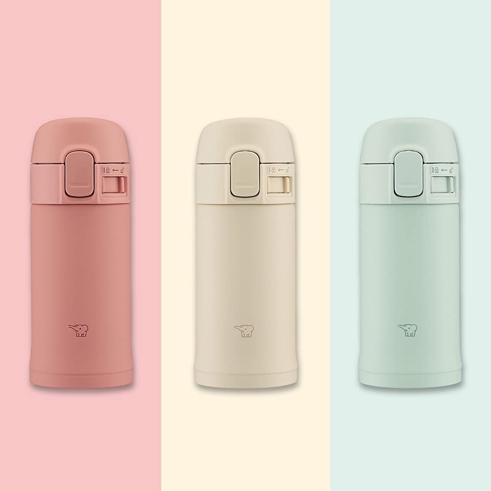 Zojirushi 0.2L Terracotta Water Bottle Easy One-Touch Stainless Steel Mug