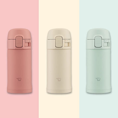 Zojirushi 0.2L Terracotta Water Bottle Easy One-Touch Stainless Steel Mug