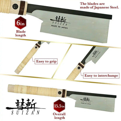 Suizan Japan 150Mm Body Saw Replacement Blade For Woodworking