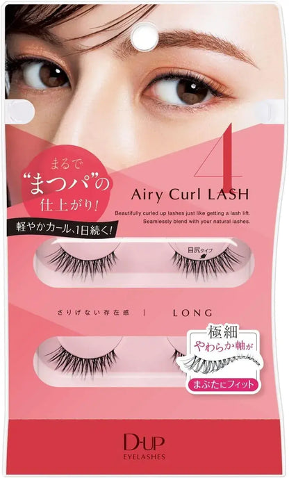 D-UP Airy Curl Lash False Eyelashes - 04 Long - 4946324040932