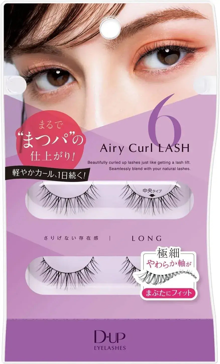 D-UP Airy Curl Lash False Eyelashes - 06 Long - 4946324040956