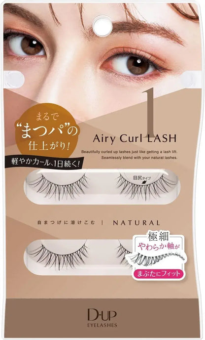 D-UP Airy Curl Lash False Eyelashes - 01 Natural - 4946324040901