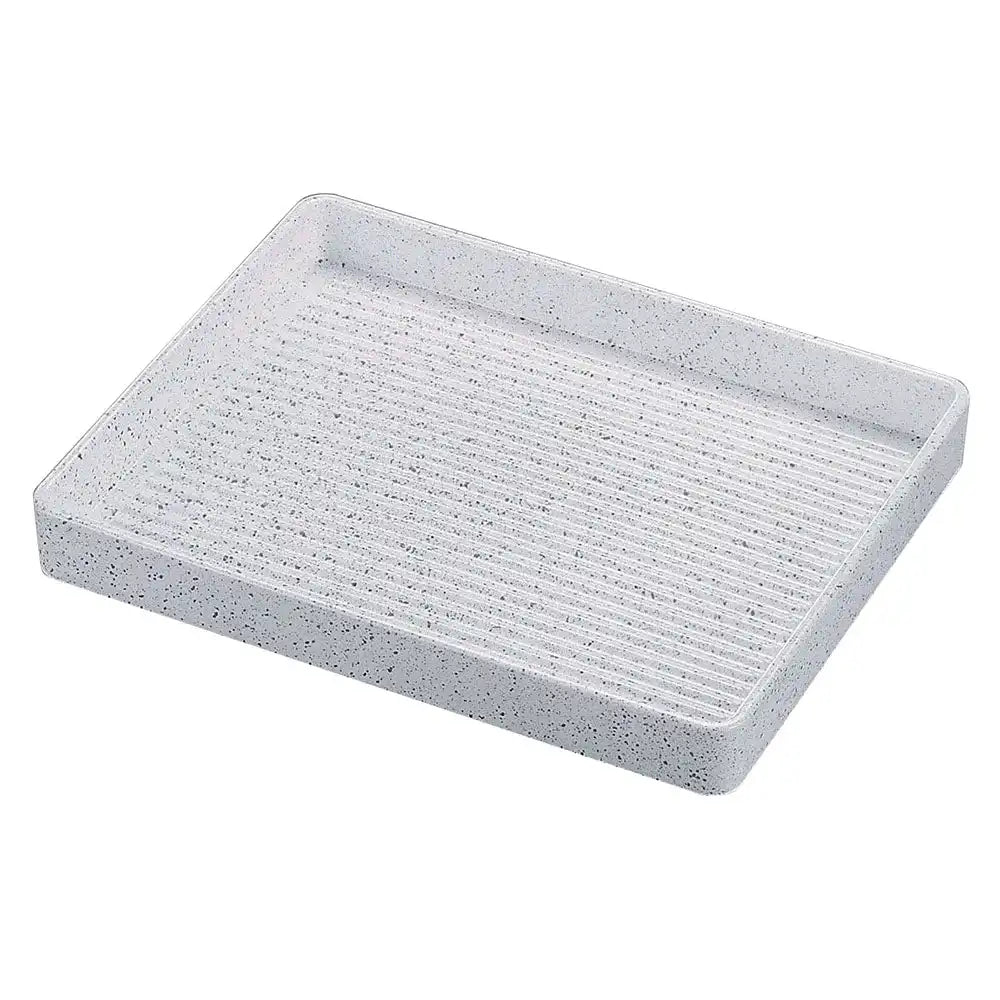 Fukui Craft Rectangular Meat Plate 26cm - Silver
