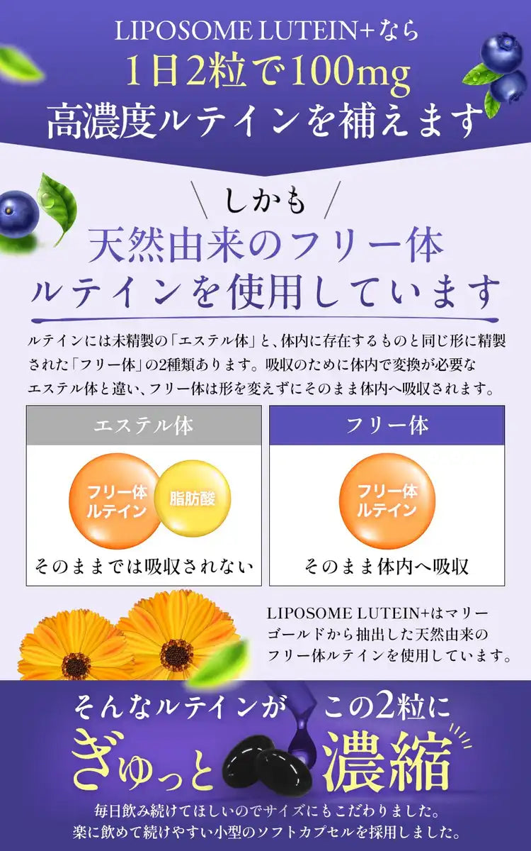 Complément Liposomal de Lutéine Wellmotto avec Haute Absorption et Zéaxanthine