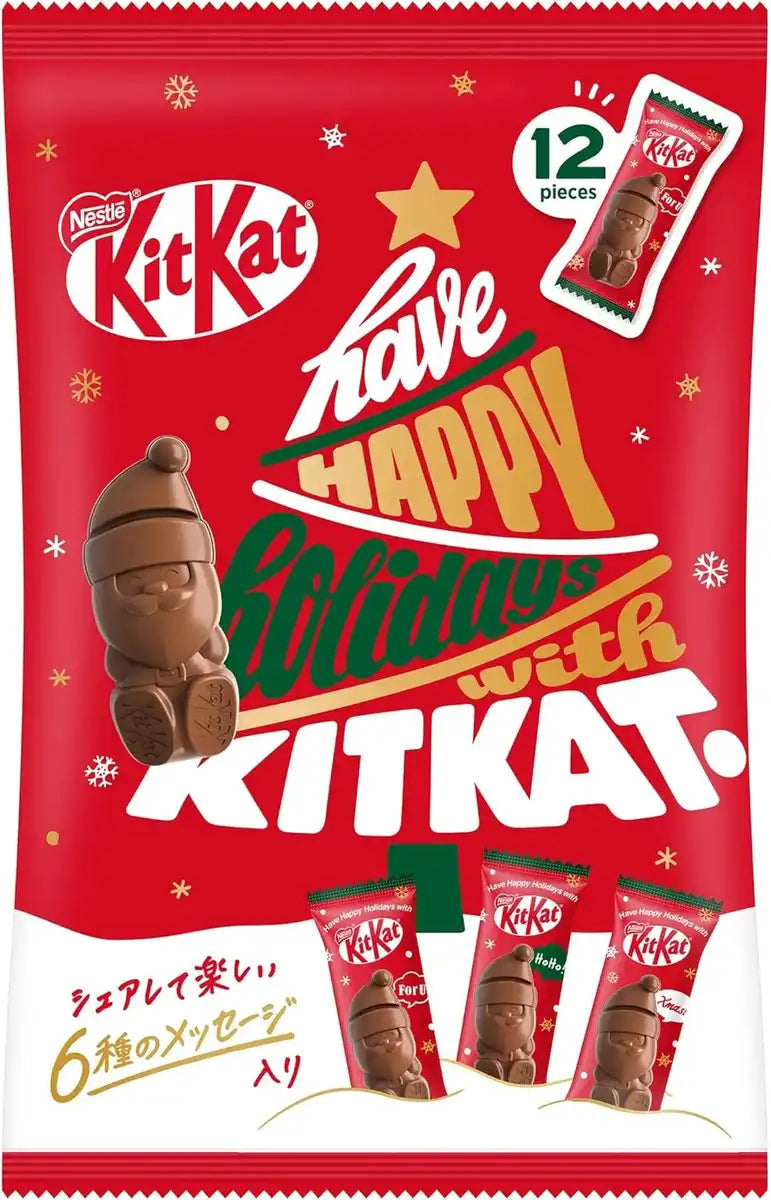 KitKat Holiday Santa Share Bags 12 Count Chocolate Treats