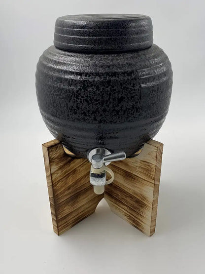 Saikai Pottery Hasami Ware 33706 2.8L Tenmoku Pattern Multiserver Japan