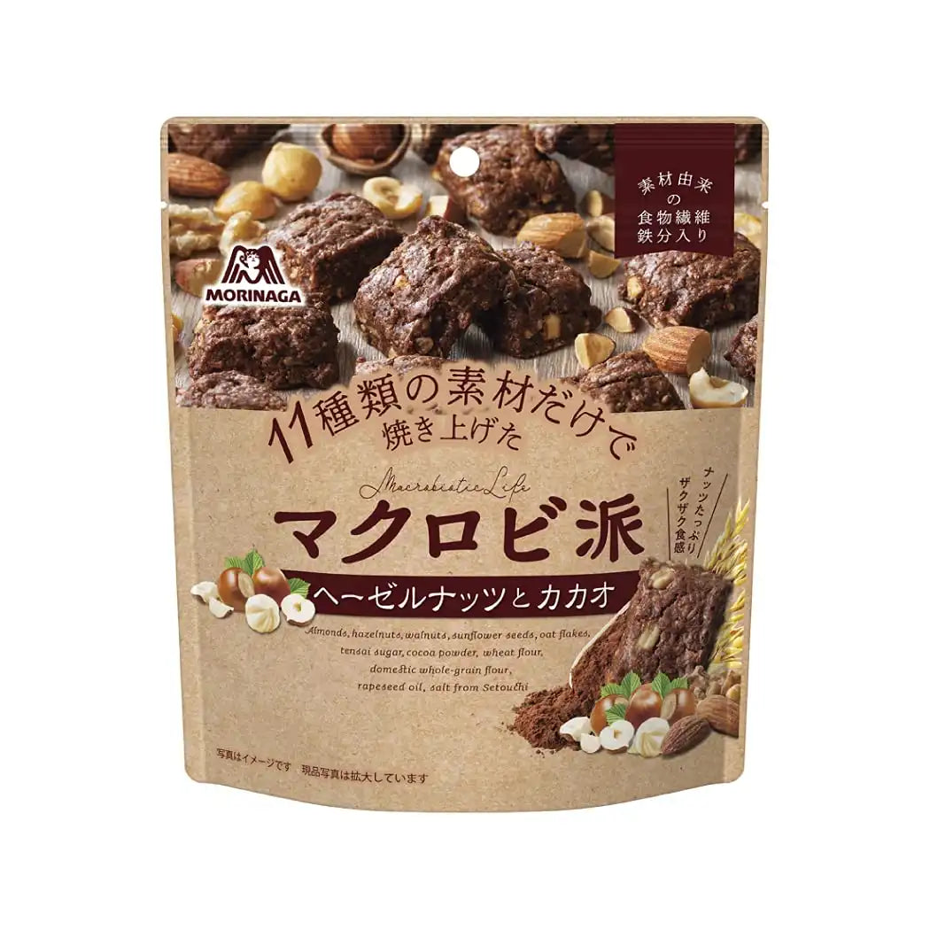 Morinaga Japan Confectionery Macrobiotic Hazelnuts & Cacao 100G 5 Bags