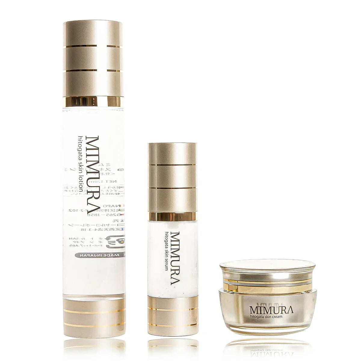 Mimura Human Stem Cell Skin Care Set: Lotion Serum Cream Made in Japan