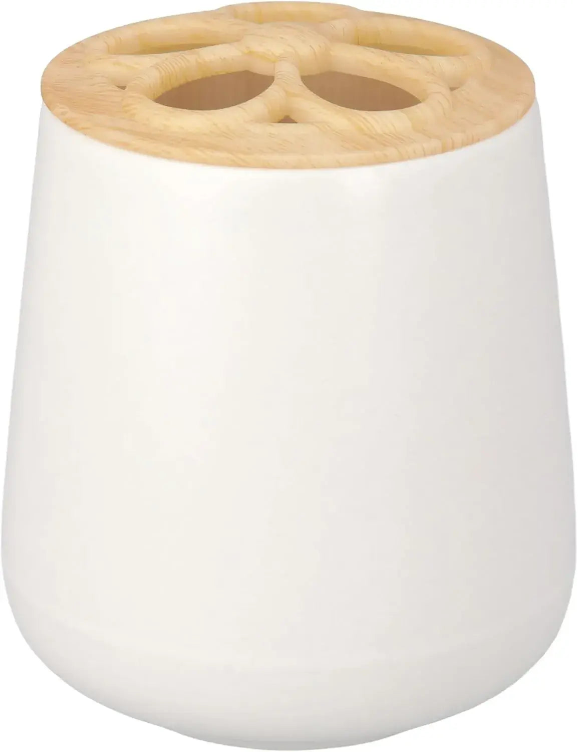 Katazuke Mino Ware Multi Stand Toothbrush Pen Holder - Snow White - 4595058815264