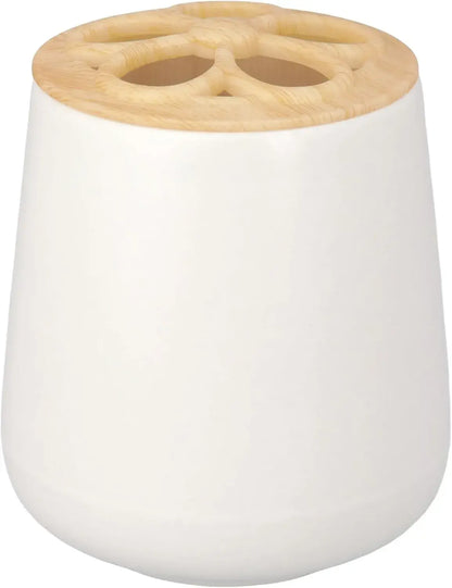 Katazuke Mino Ware Multi Stand Toothbrush Pen Holder - Snow White - 4595058815264