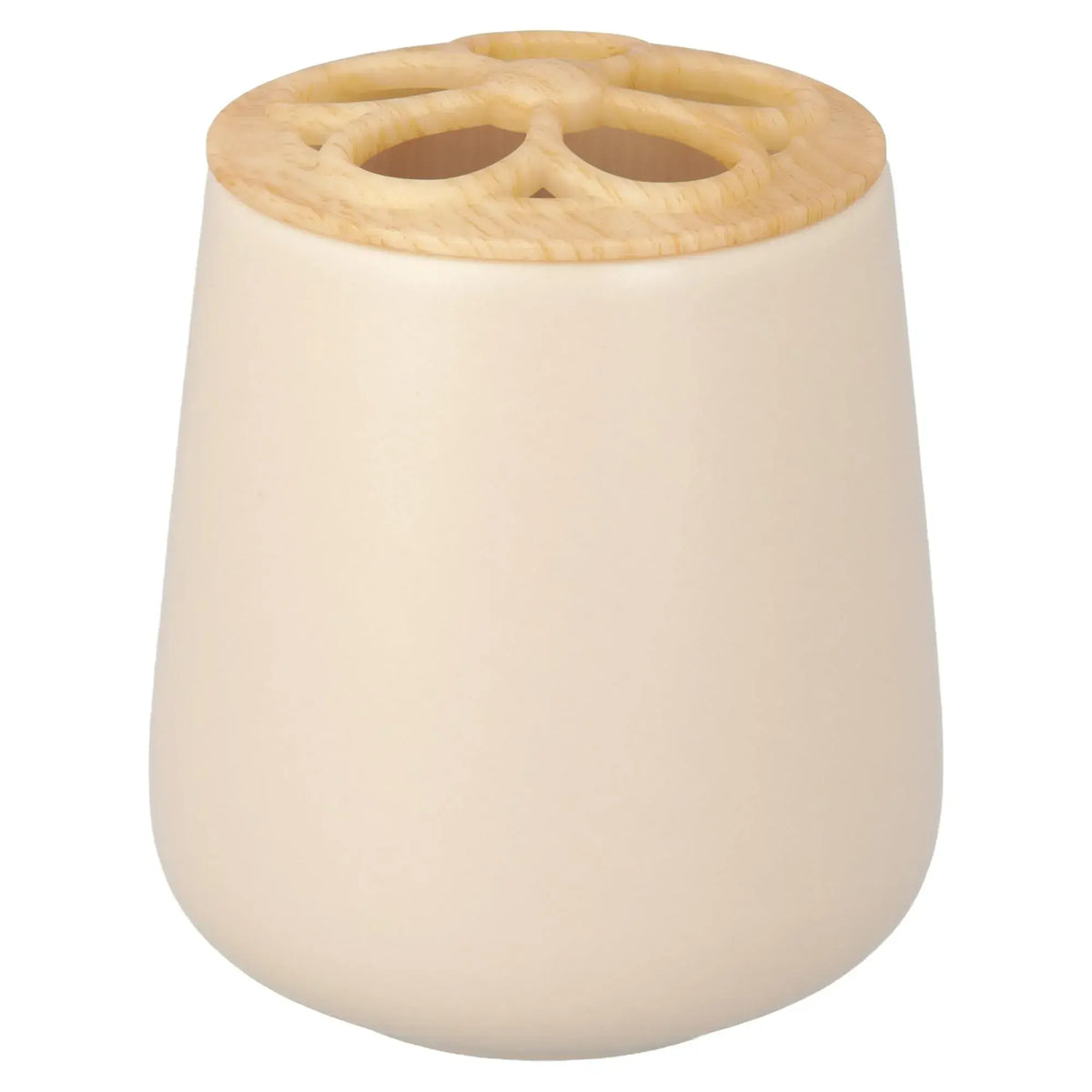 Katazuke Mino Ware Multi Stand Toothbrush Pen Holder - Ivory - 4595058815219