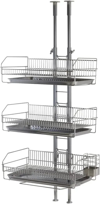 Kawaguchi Koki Push Fit Drainer Basket Over Sink Rack