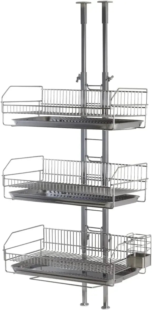 Kawaguchi Koki Push Fit Drainer Basket Over Sink Rack