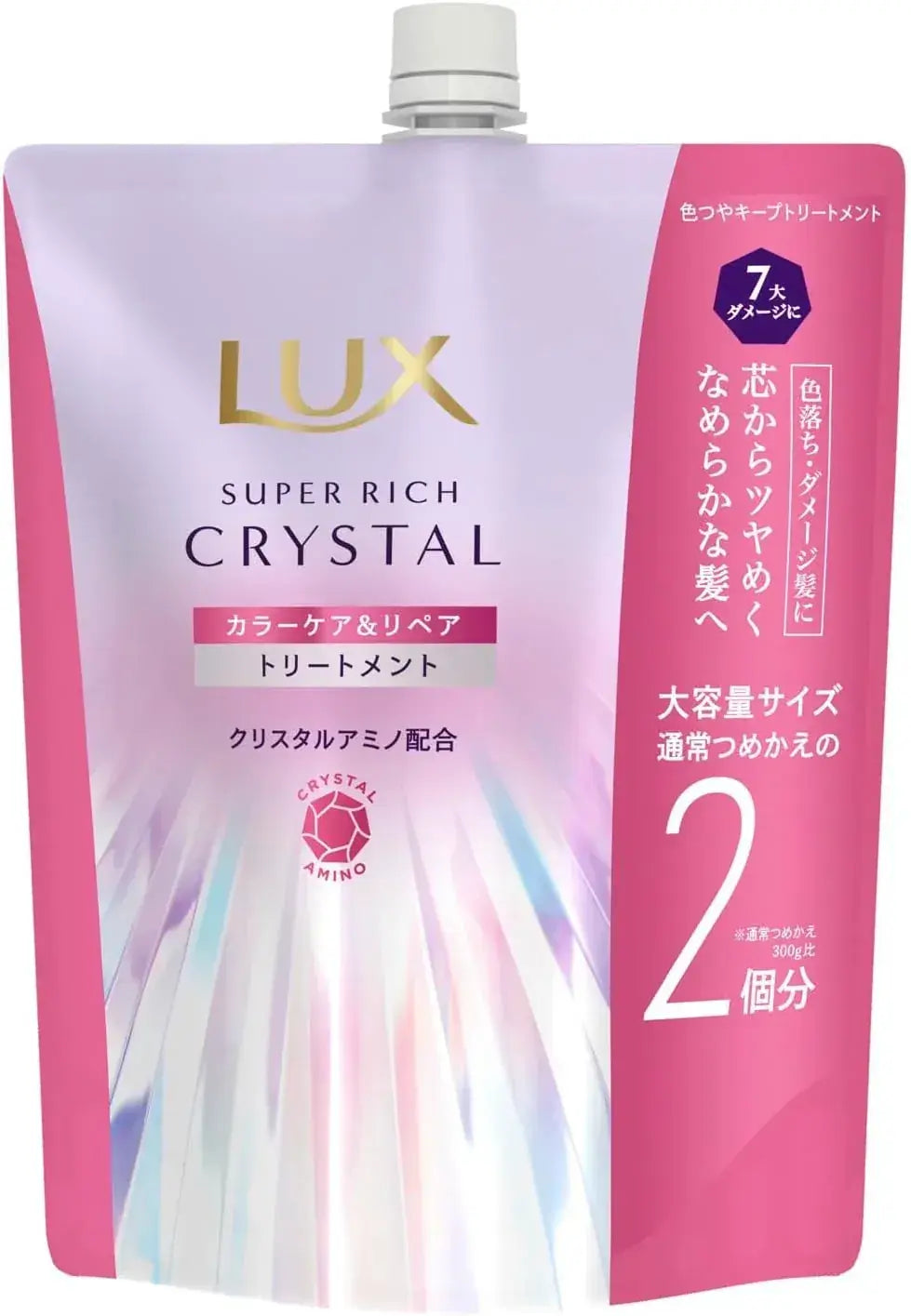 Lux Super Rich Crystal Multi Damage Repair Shampoo - Conditioner Color Care Treatment - 4902111782843