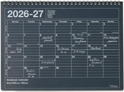 Mark's 2026 Planner Schedule Book Monthly Calendar Notebook - Black - 4550045160260