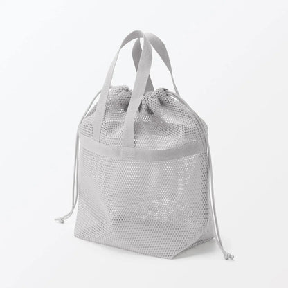 Muji 3D Mesh Drawstring Bag with Handles Pouch