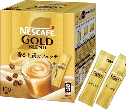 Nescafe Gold Blend Large Capacity 100 Sticks Cafe Latte Mix