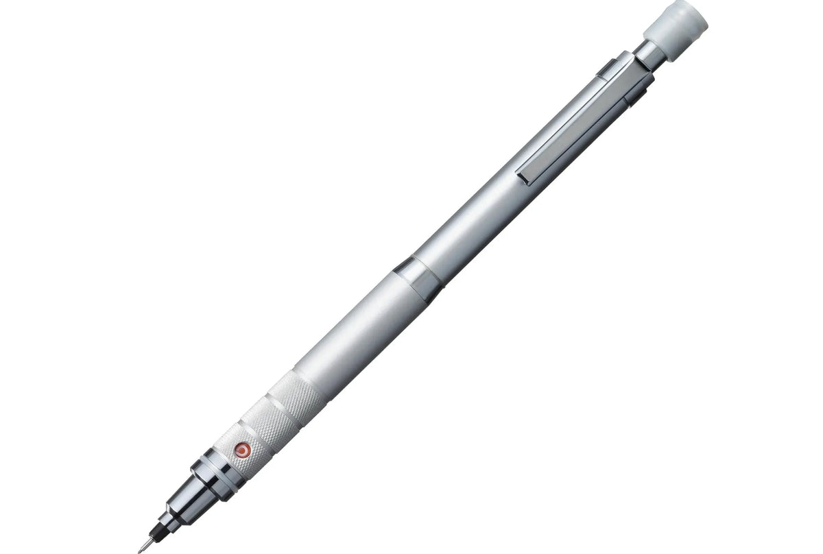 Mitsubishi Pencil Kurtoga Knurled 0.5 Silver Mechanical Pencil M510171P.26 - Made In Japan