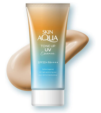Skin Aqua Tone Up Uv Essence Latte Beige Sunscreen 80G (Spf50+ Pa++++) Japanese Sunscreen