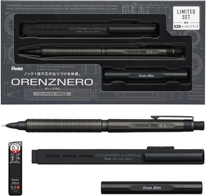 Pentel Orenz Nero Mechanical Pencil - 0.3mm Carbon Black - 4902506432230
