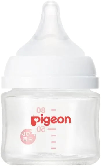Pigeon Breast Milk Feeding Nursing Bottle Fast Cooling Heat-Resistant Glass - 80ml
 - 4902508024464