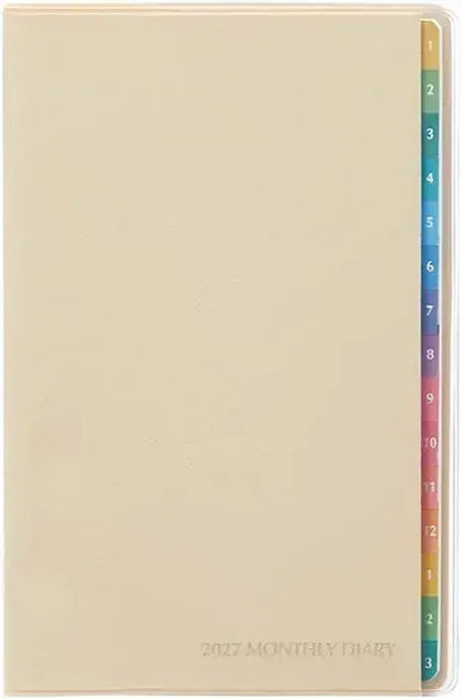 Raymay Fujii Color Index Monthly Diary Notebook - Sand Beige - 4902562523002