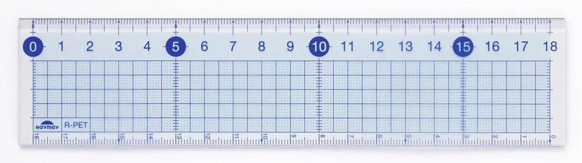 Raymay Fujii Non Slip Cutting Ruler - 18cm - 4902562520377