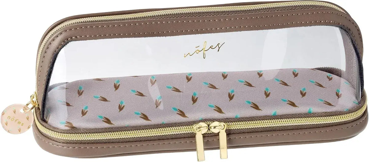 Raymay Fujii Noves 2 Layer Pen Pouch - Mocha Brown - 4902562520841