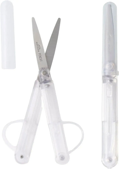 Raymay Fujii Pen Cut Skeleton Portable Ambidextrous Scissors - White - 4902562519968