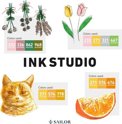 Sailor Fountain Pen Ink Studio Dye Ink Yellow 20ml