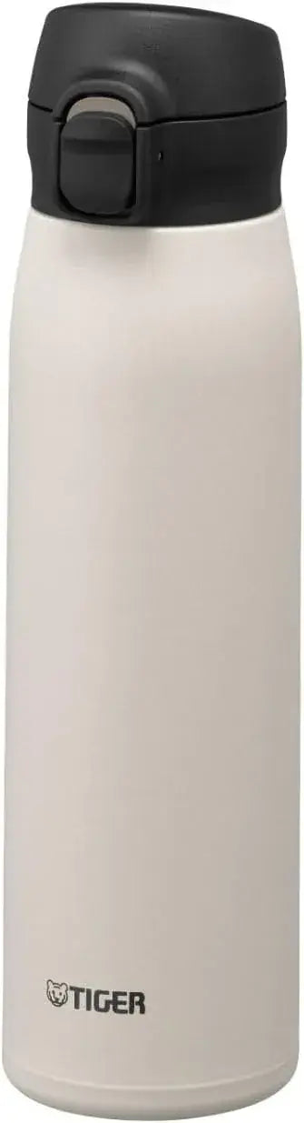 Tiger One Push Stainless Steel Water Bottle - 600ml White - 4904710453506